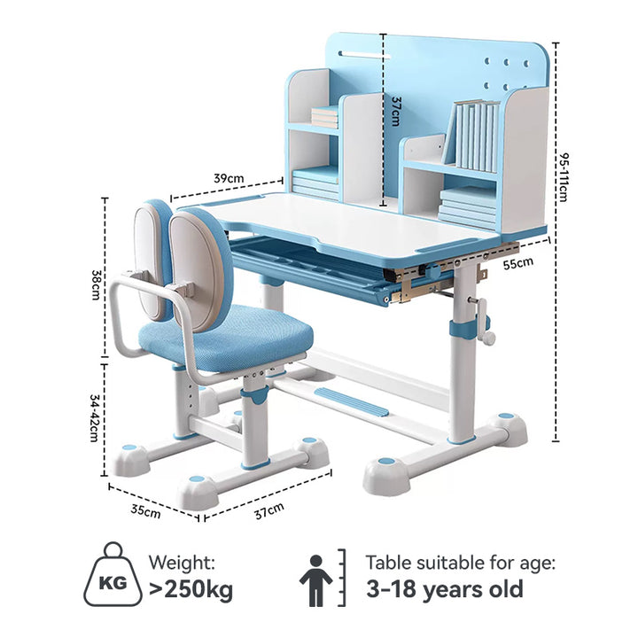 Sweekids Children's Ergonomic Adjustable Study Table & Chair Set ST340