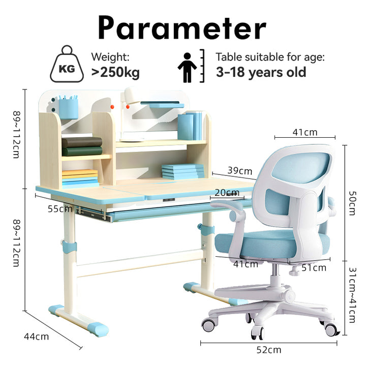 Sweekids Children's Ergonomic Adjustable Study Table & Chair Set ST370