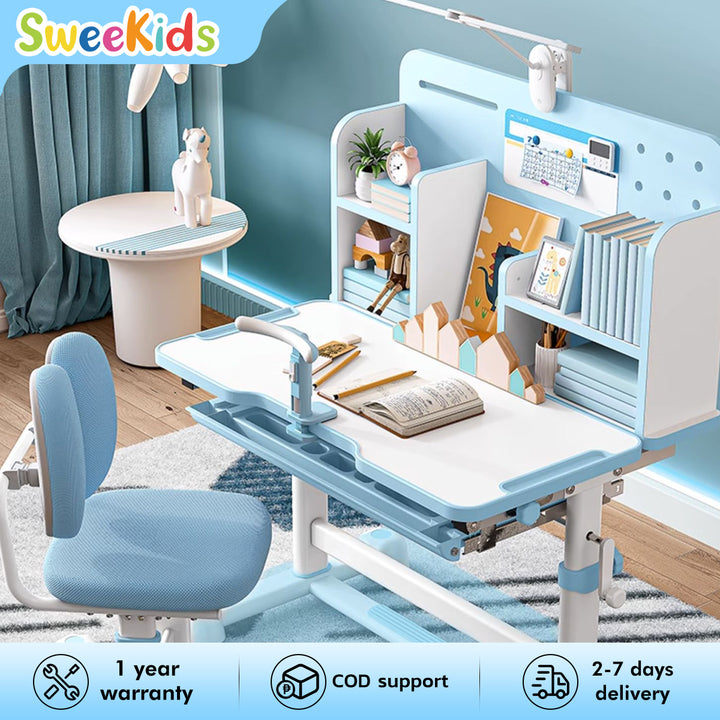 Sweekids Children's Ergonomic Adjustable Study Table & Chair Set ST340